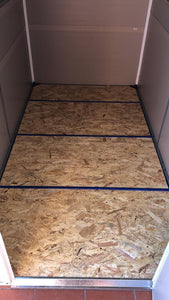 Anbau-Gartenhaus aus beigem Harz, 3,55 m², inkl. Fundament-Kit - JOBU
