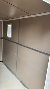 Anbau-Gartenhaus aus beigem Harz, 3,55 m², inkl. Fundament-Kit - JOBU