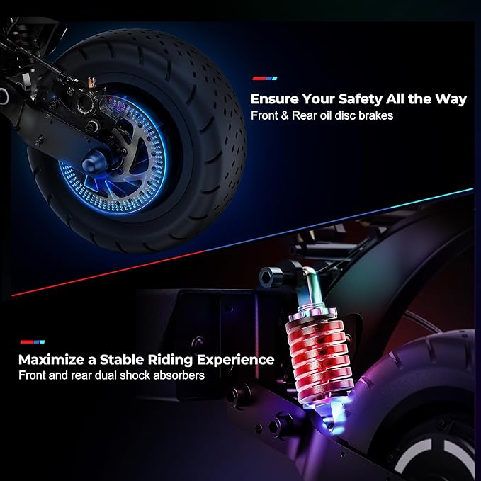 Krsiroah GT3 Trottinette électrique pour adultes à 80 km/h avec moteur de 6000 W