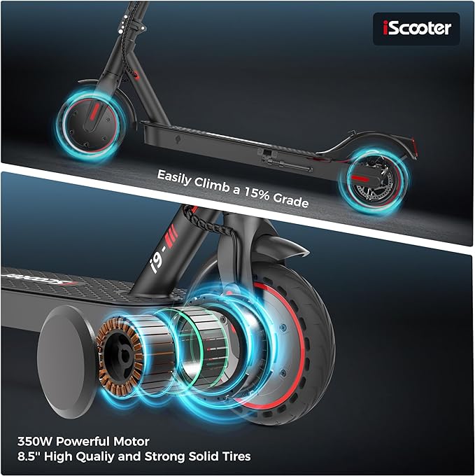 iScooter Elektroroller i9, Reichweite von 30 km und 25 km/h