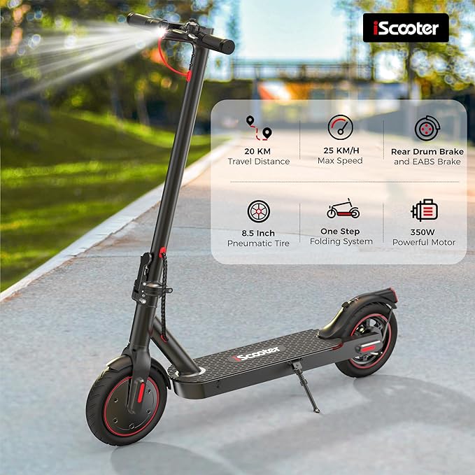 iScooter i8 Elektroroller - Reichweite von 20 km und 25 km/h