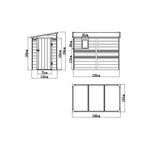 Lade das Bild in den Galerie-Viewer, Anbau-Gartenhaus aus beigem Harz, 3,55 m², inkl. Fundament-Kit - JOBU
