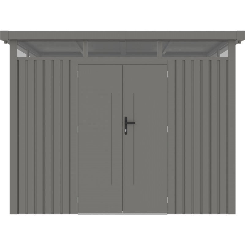 Gartenhaus aus galvanisiertem Stahl Kosto 6,76 m² + Verankerungsset - X-Métal