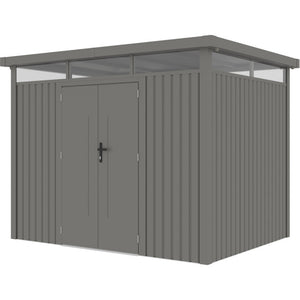 Gartenhaus aus galvanisiertem Stahl Kosto 6,76 m² + Verankerungsset - X-Métal
