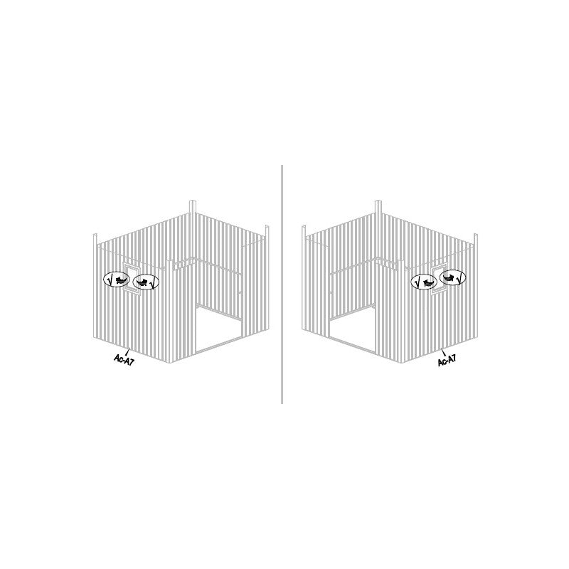 Gartenhaus aus galvanisiertem Stahl Kosto 6,76 m² + Verankerungsset - X-Métal