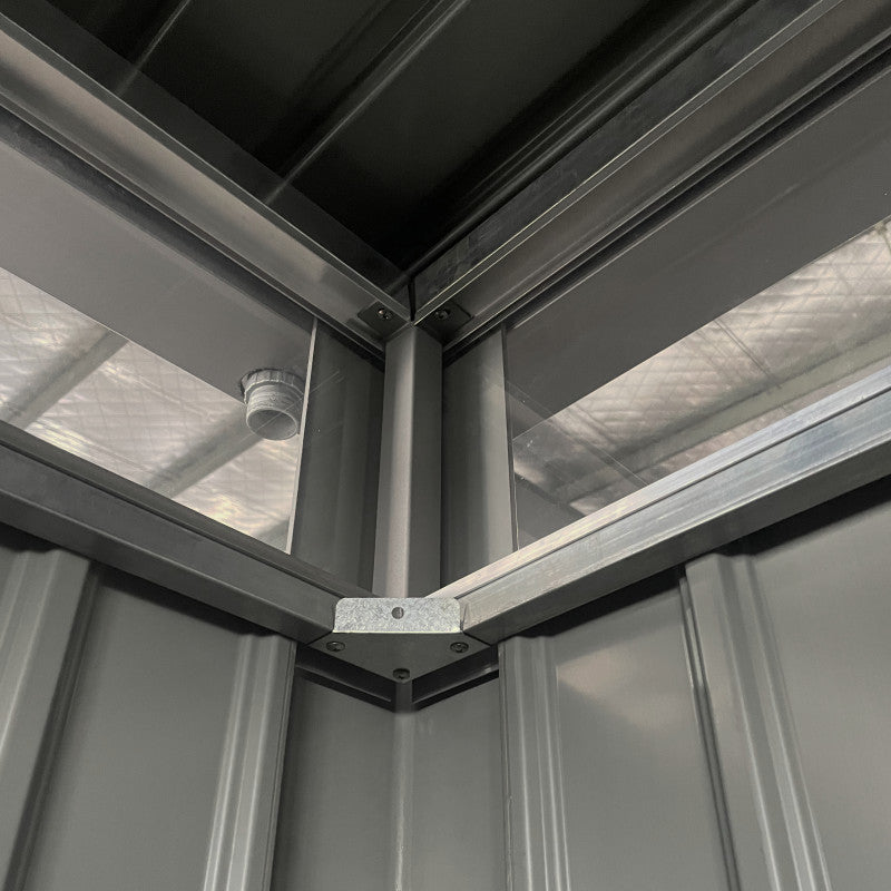 Gartenhaus aus galvanisiertem Stahl Kosto 6,76 m² + Verankerungsset - X-Métal