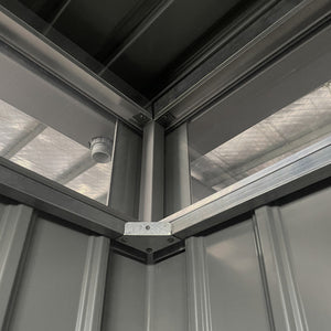 Gartenhaus aus galvanisiertem Stahl Kosto 6,76 m² + Verankerungsset - X-Métal