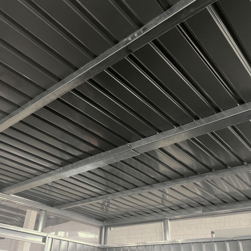 Gartenhaus aus galvanisiertem Stahl Kosto 6,76 m² + Verankerungsset - X-Métal