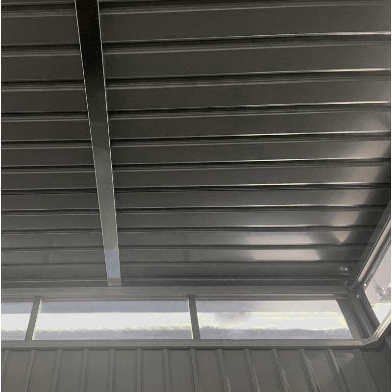 Gartenhaus aus galvanisiertem Stahl Kosto 6,76 m² + Verankerungsset - X-Métal