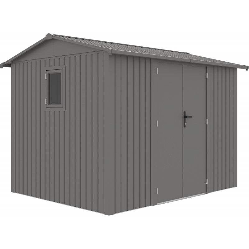 Gartenhaus aus galvanisiertem Stahl Roka 7,1 m² + Verankerungsset - X-Métal