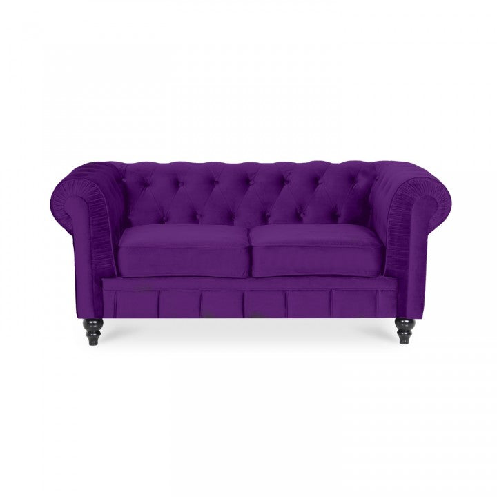 Chesterfield-Sofa aus Samt, 2 Plätze, Modell Altesse