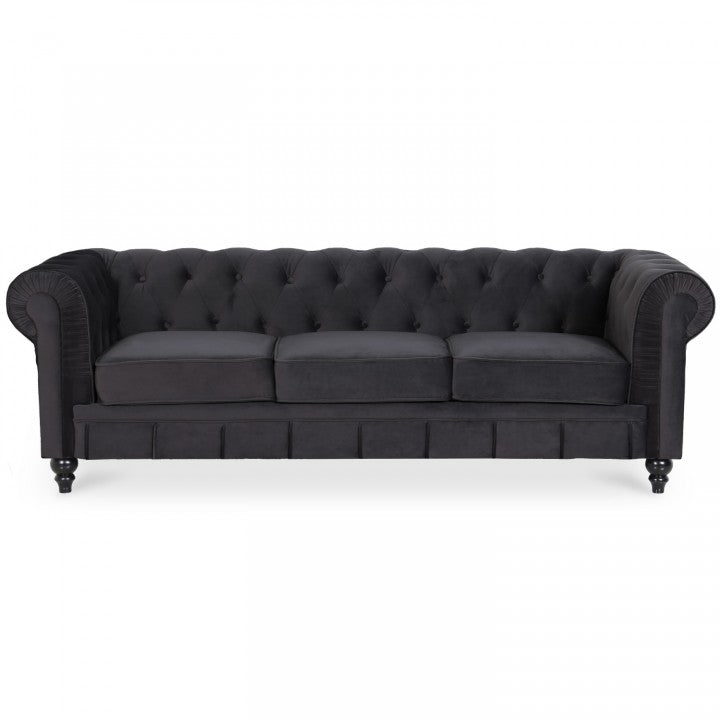 Chesterfield-Sofa aus Samt, 3 Plätze, Modell Altesse