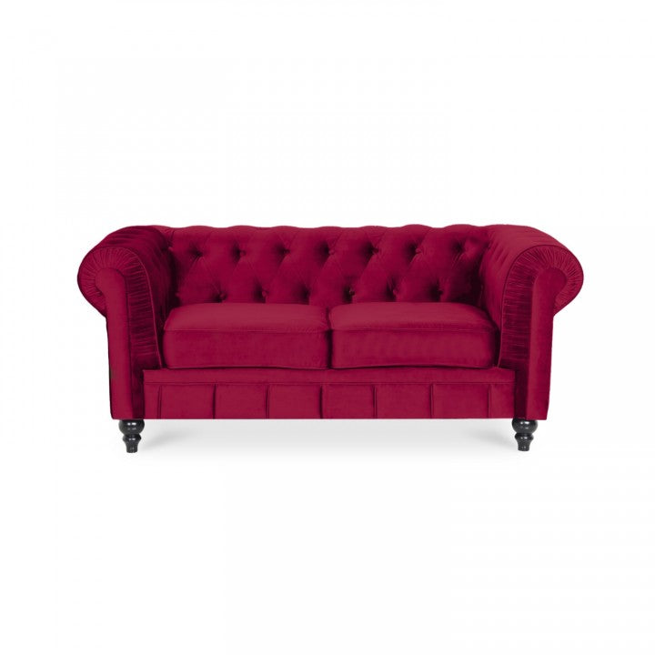 Chesterfield-Sofa aus Samt, 2 Plätze, Modell Altesse