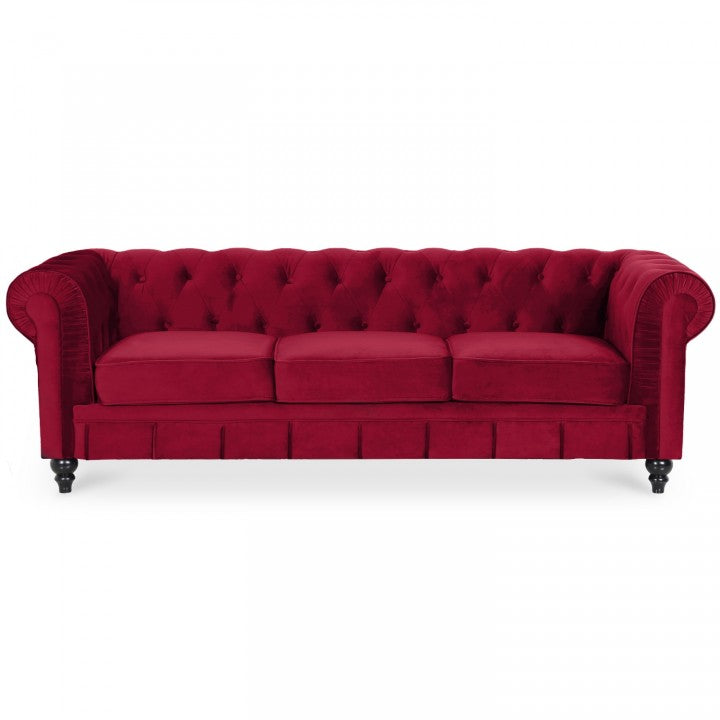Chesterfield-Sofa aus Samt, 3 Plätze, Modell Altesse