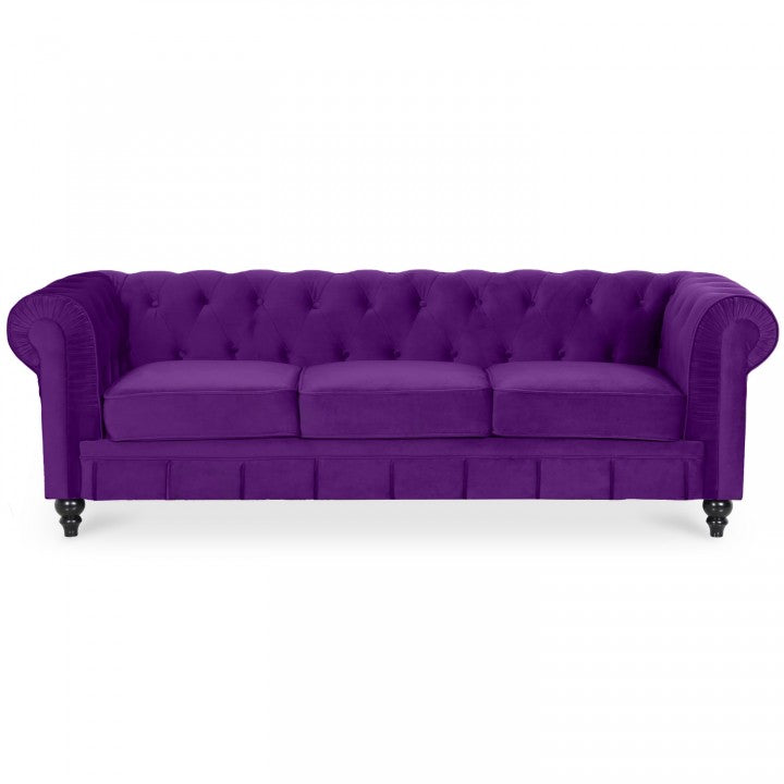 Chesterfield-Sofa aus Samt, 3 Plätze, Modell Altesse