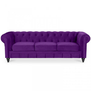 Chesterfield-Sofa aus Samt, 3 Plätze, Modell Altesse