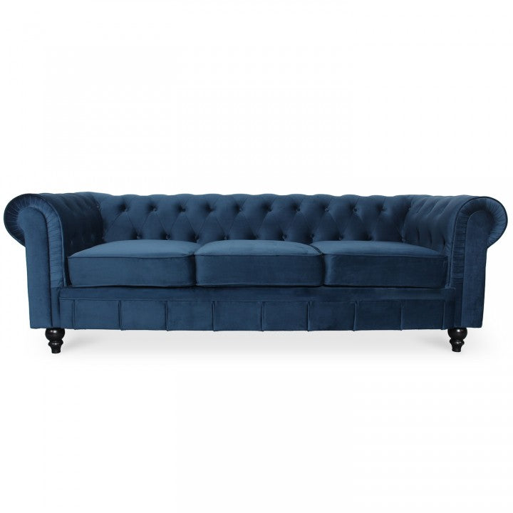 Chesterfield-Sofa aus Samt, 3 Plätze, Modell Altesse
