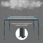 Lade das Bild in den Galerie-Viewer, Bioklimatische freistehende Aluminium-Pergola in Hellgrau, 4x3m - X-METAL
