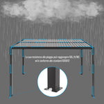 Lade das Bild in den Galerie-Viewer, Bioklimatische freistehende Aluminium-Pergola in Hellgrau, 4x3m - X-METAL
