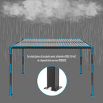 Lade das Bild in den Galerie-Viewer, Bioklimatische freistehende Aluminium-Pergola in Hellgrau, 4x3m - X-METAL
