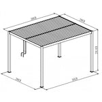 Lade das Bild in den Galerie-Viewer, Bioklimatische freistehende Aluminium-Pergola in Hellgrau, 4x3m - X-METAL
